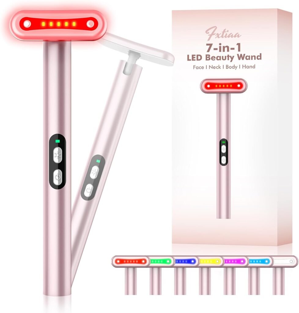 Red-Light-Therapy-for-Face, 7 in 1 LED Light Therapy Eye Equipment for Skin Care at Home Red Light Therapy Face Massager Skin Rejuvenation Light