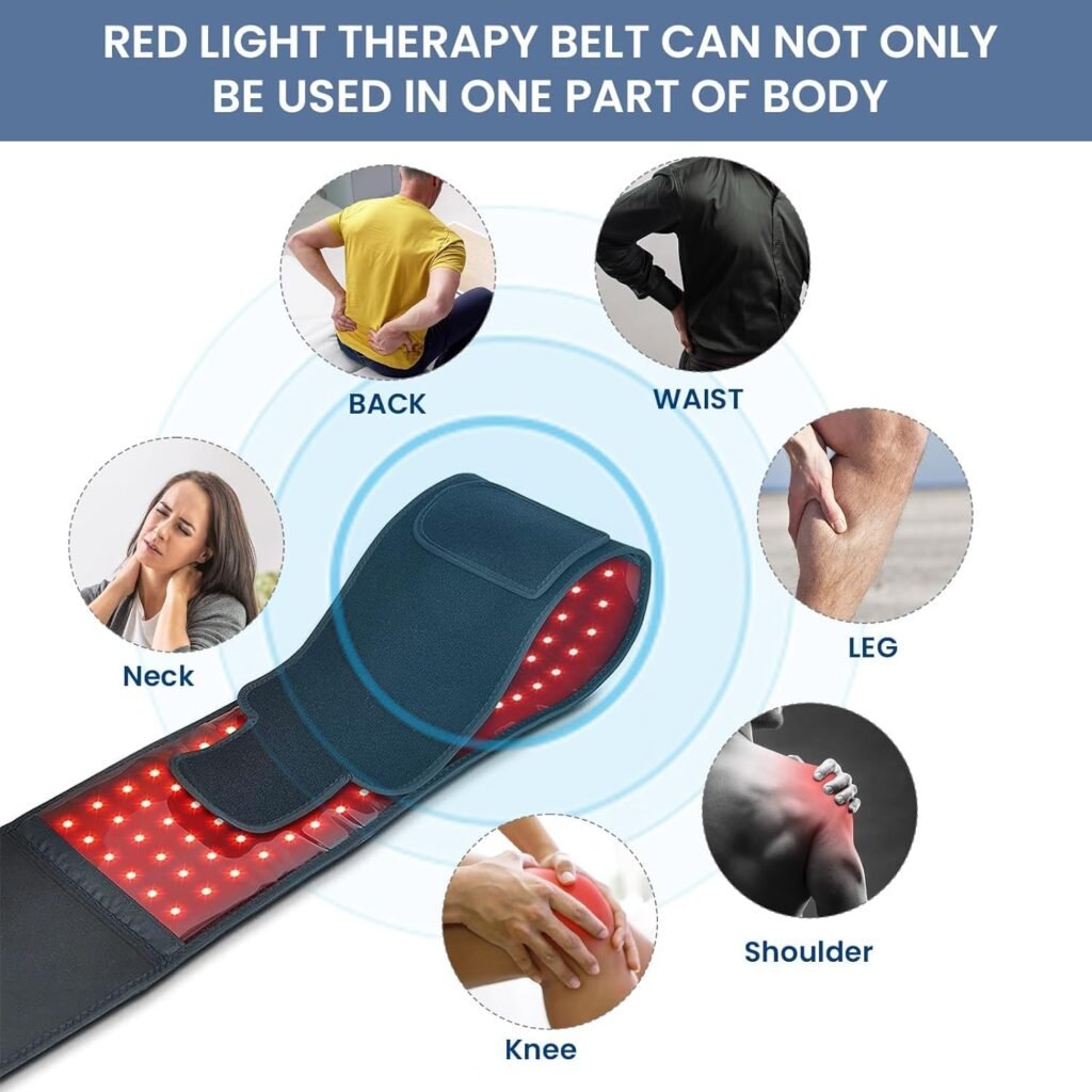 Adrxmexna Red Light Therapy Belt - Near Infrared Light Therapy  Red Light Therapy for Body, Relaxing Muscle, Inflammation, Improve Circulation - Infrared Therapy