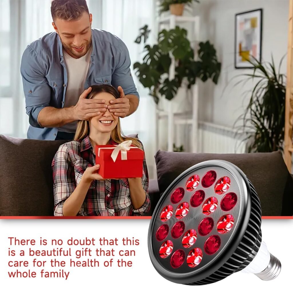 Aumtrly Red Light Therapy with Adjustable Stand, Upgrade 660nm Red and 850nm Near Infrared Red Light Therapy for Body and Face Use, 36W Red Light Therapy Lamp