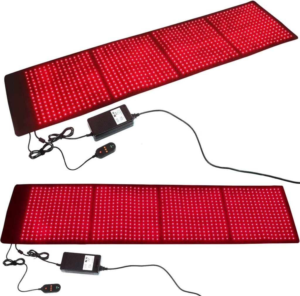 CAMECO Near Infrared  Red Light Therapy Pad for Full Body, 1920pcs 850nm  960pcs 660nm LED Light Therapy Device Mat for Back Shoulder Joint Pain Relief  Skin Care, Pulse Mode for Deep Penetration