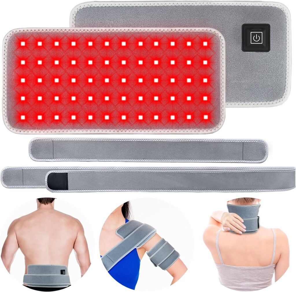 Red Light Therapy for Neck - Near Infrared Light Therapy Belt for Pain Relief, Red Light Therapy Device for Shoulder, Wrist, Knee and Ankle